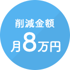 削減金額月8万円