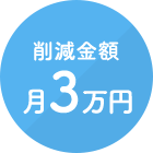 削減金額月3万円